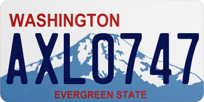 WA license plate AXL0747
