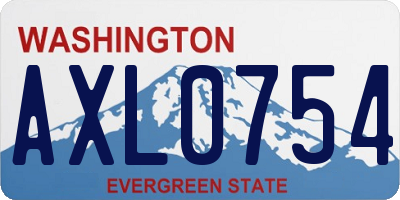 WA license plate AXL0754