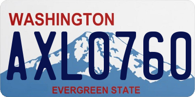 WA license plate AXL0760