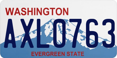 WA license plate AXL0763
