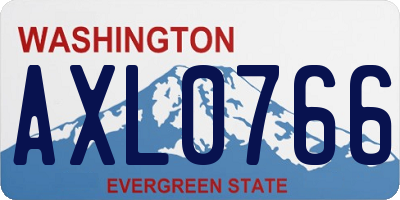 WA license plate AXL0766