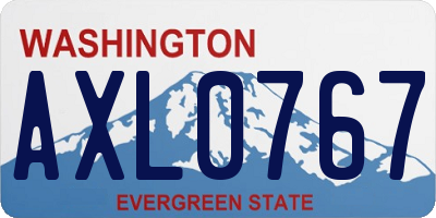 WA license plate AXL0767