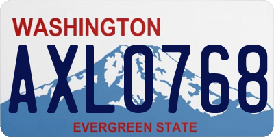 WA license plate AXL0768