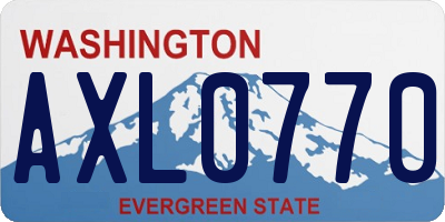 WA license plate AXL0770
