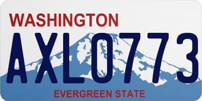 WA license plate AXL0773