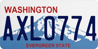 WA license plate AXL0774
