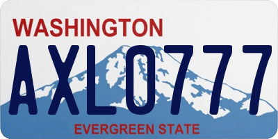 WA license plate AXL0777