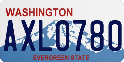 WA license plate AXL0780