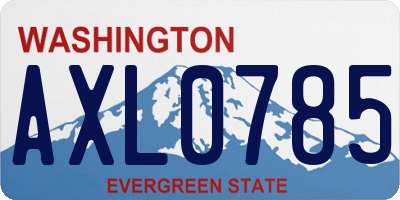 WA license plate AXL0785