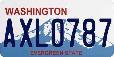 WA license plate AXL0787