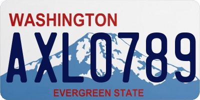 WA license plate AXL0789