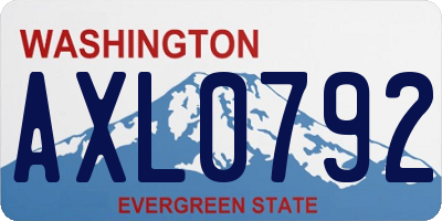 WA license plate AXL0792