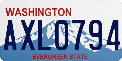 WA license plate AXL0794