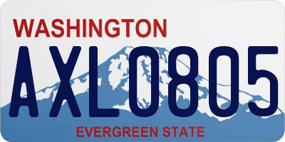 WA license plate AXL0805