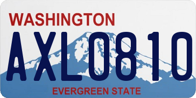 WA license plate AXL0810