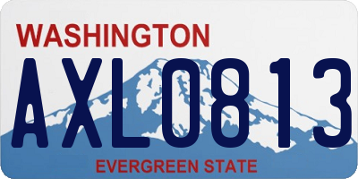 WA license plate AXL0813