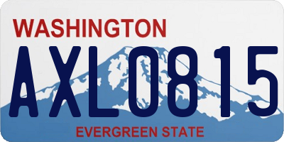 WA license plate AXL0815