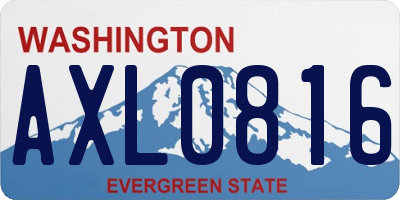 WA license plate AXL0816