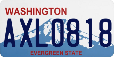 WA license plate AXL0818
