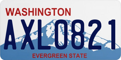 WA license plate AXL0821