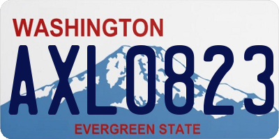 WA license plate AXL0823