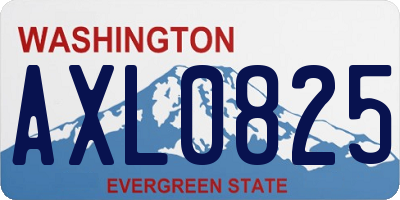 WA license plate AXL0825