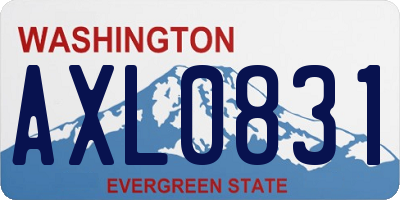 WA license plate AXL0831
