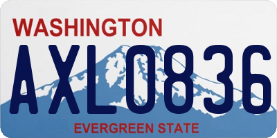 WA license plate AXL0836