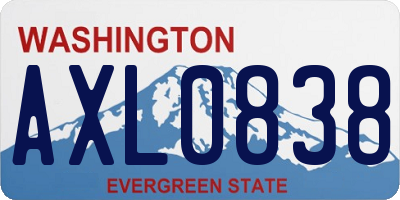 WA license plate AXL0838