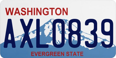 WA license plate AXL0839