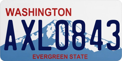 WA license plate AXL0843