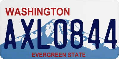 WA license plate AXL0844
