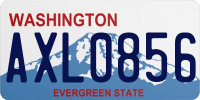 WA license plate AXL0856