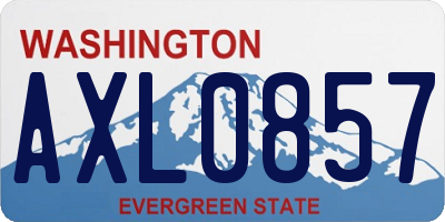 WA license plate AXL0857