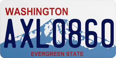 WA license plate AXL0860