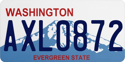 WA license plate AXL0872
