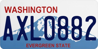 WA license plate AXL0882