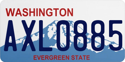 WA license plate AXL0885