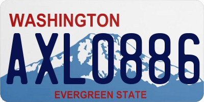 WA license plate AXL0886