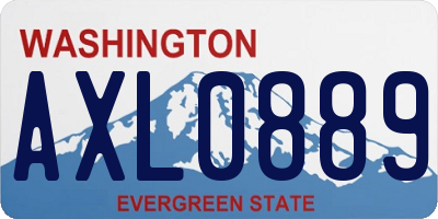 WA license plate AXL0889