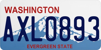 WA license plate AXL0893