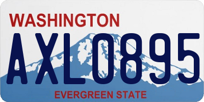 WA license plate AXL0895