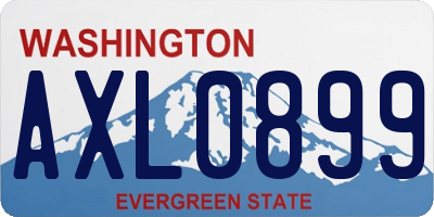 WA license plate AXL0899