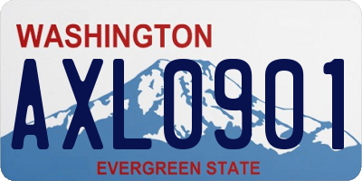 WA license plate AXL0901
