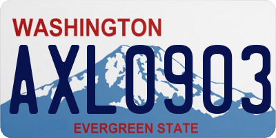 WA license plate AXL0903
