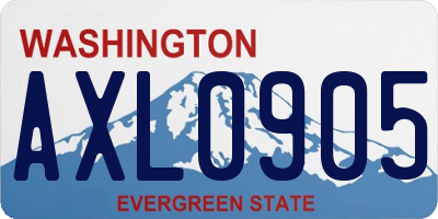 WA license plate AXL0905