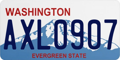 WA license plate AXL0907