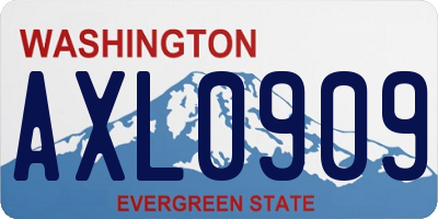 WA license plate AXL0909