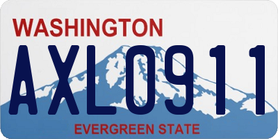 WA license plate AXL0911