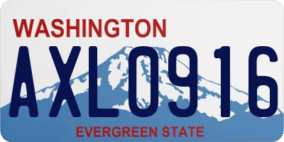 WA license plate AXL0916